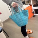 고야드 (리미티드) 미니 토트백 Mini 고야딘 캔버스 블루