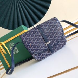 고야드 (리미티드) 메신저백 크로스백 고야딘 캔버스 Goyard 로고 패턴 네이비 8021