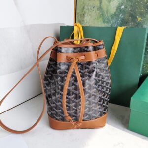 고야드 (리미티드) 리미티드 버킷백 고야딘 캔버스 조절 가능한 어깨끈 블랙 8033