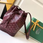 고야드 (리미티드) 리미티드 버킷백 고야딘 캔버스 로고 패턴 버건디