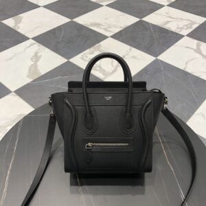 셀린느 (블랙프라임) 나노 스마일 백 토트백 나노 레더 웃는 얼굴 블랙 189243