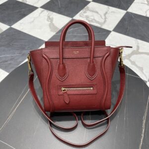 셀린느 (블랙프라임) 나노 스마일 백 나노 레더 웃는 얼굴 레드 189243