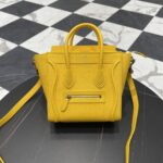 셀린느 (블랙프라임) 나노 스마일 백 토트백 Nano 레더 웃는 얼굴 노란색 189243