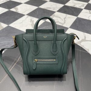 셀린느 (블랙프라임) 나노 스마일 백 토트백 나노 레더 웃는 얼굴 그린 189243