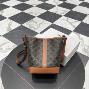 셀린느 (블랙프라임) 미니 버킷백 Mini 레더 블랙프라임 브라운 191132