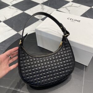 셀린느 (블랙프라임) 아바 백 미디움 토트백 미디움 레더 퀼팅 블랙 193952