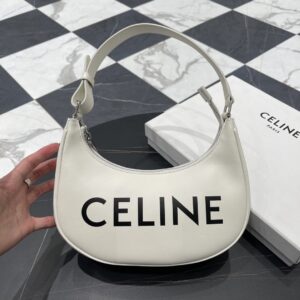 셀린느 (블랙프라임) 아바 백 토트백 레더 블랙 프린트 화이트 193952