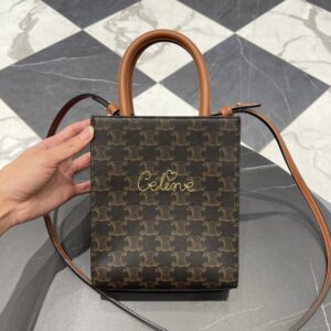 셀린느 (블랙프라임) 미니 미미토트 백 토트백 Mini 레더 자수 브라운 194372