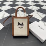 셀린느 (블랙프라임) 셀린느 토트백 캔버스, 레더 로고 프린트 아이보리 193302