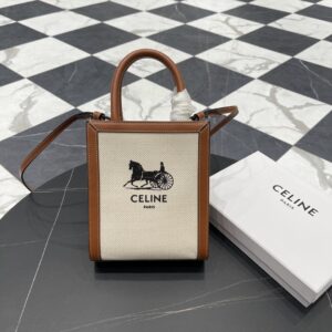 셀린느 (블랙프라임) 셀린느 토트백 캔버스, 레더 로고 프린트 아이보리 193302