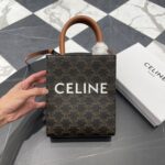 셀린느 (블랙프라임) 클래식 미니 토트백 Mini 레더 블랙프라임 브라운 194372