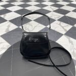 프라다 (블랙프라임) 클레오 대형 플랩 숄더백 블랙 1BD303