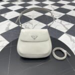 프라다 (블랙프라임) 클레오 대형 플랩 숄더백 레더 아이보리 BD303