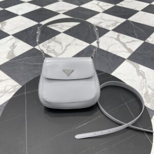 프라다 (블랙프라임) 클레오 대형 플랩 숄더백 대형 레더 그레이 BD303