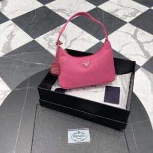 프라다 (블랙프라임) 호보백 나일론 핑크 NE515