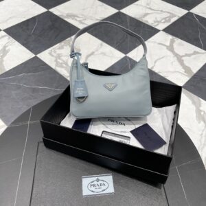 프라다 (블랙프라임) 호보 미니 나일론 백 호보백 Mini 나일론 블루 NE515