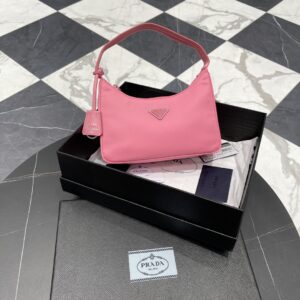 프라다 (블랙프라임) 호보백 나일론 핑크 NE515