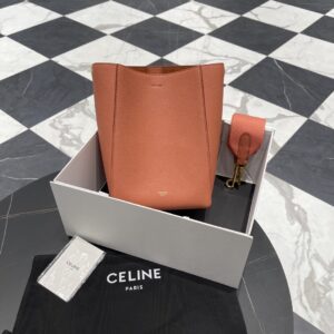 셀린느 (블랙프라임) 미니 샹글 버킷 백 Mini 소가죽 블랙프라임 핑크 189303