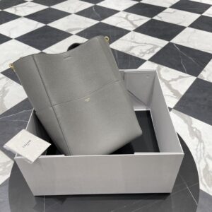 셀린느 (블랙프라임) 상글 통근백 대형 레더 그레이 189593