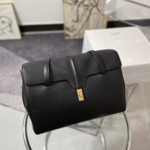 셀린느 (블랙프라임) 소프트 16 백 Mini 소가죽 미니멀리즘 블랙 194043