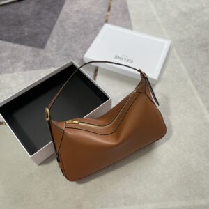 셀린느 (블랙프라임) 로미 백 소가죽 금장 브라운 197443