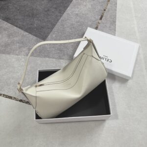 셀린느 (블랙프라임) 로미 백 토트백 레더 골드 금속 크림 197443