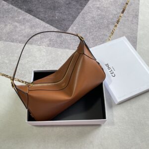 셀린느 (블랙프라임) 로미 숄더백 레더 브라운 197443