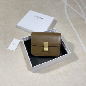 셀린느 (블랙프라임) 미니 박스 백 Mini 가죽 브라운 192523