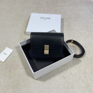 셀린느 (블랙프라임) 티안 박스 크로스백 가죽 블랙프라임 블랙 192523