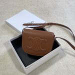 셀린느 (블랙프라임) 폴코 마르사르백 크로스백 레더 블랙프라임 브라운 198263