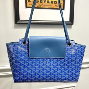 고야드 (리미티드) 루레트 백 토트백 미디움 고야딘 캔버스 리미티드 에디션 블루 8052