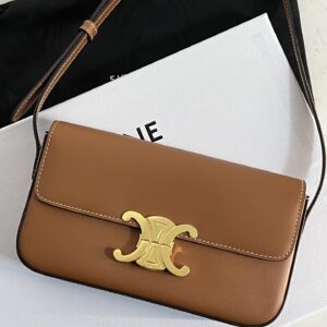 셀린느 (블랙프라임) 트리옴프 숄더백 레더 블랙프라임 캐러멜 194143