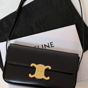 셀린느 (블랙프라임) 트리옴프 숄더백 레더 블랙프라임 블랙 194143