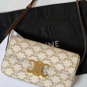 셀린느 (블랙프라임) 트리옴프 백 크로스백 소가죽 모노그램 아이보리 194143