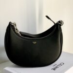 셀린느 (블랙프라임) 블랙 아바 숄더백 레더 실버 하드웨어 블랙 196923