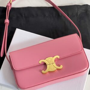 셀린느 (블랙프라임) 트리옴프 크로스백 소가죽 블랙프라임 핑크 194143