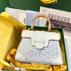 고야드 (리미티드) 미니 사이공 핸들 가방 Mini 고야딘 캔버스 리미티드 에디션 화이트 8005