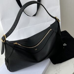 셀린느 (블랙프라임) 로미 백 토트백 소가죽 골드 지퍼 블랙 197443