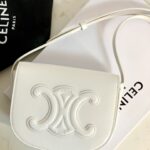 셀린느 (블랙프라임) 폴코 마르사르백 크로스백 레더 로고 장식 화이트 198263