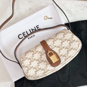 셀린느 (블랙프라임) 타부 클러치 미니 Mini 캔버스 로고 아이보리 0I593