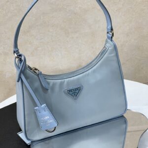 프라다 (블랙프라임) 호보백 레더 베이비 블루 NE204