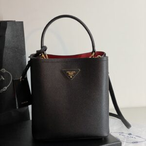 프라다 (블랙프라임) 파니에 미니 백 토트백 Mini 소가죽 블랙 BA212