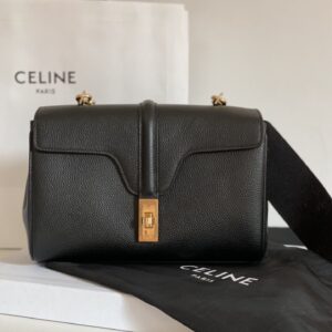 셀린느 (블랙프라임) 틴 소프트 16 숄더백 소가죽 블랙 196853