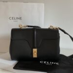 셀린느 (블랙프라임) 틴 소프트 16 숄더백 소가죽 블랙 196853