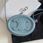 셀린느 (블랙프라임) 월병백 크로스백 소형 레더 블랙프라임 하늘색