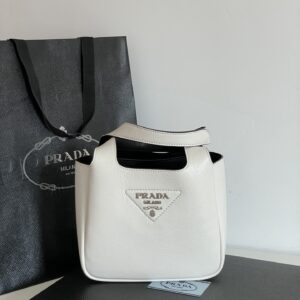 프라다 (블랙프라임) 미니 바스켓 백 토트백 Mini 가죽 아이보리 BA349