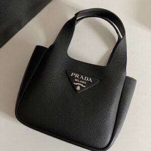 프라다 (블랙프라임) 미니 바스켓 토트백 Mini 나일론, 가죽 블랙 BA349