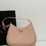 프라다 (블랙프라임) 클레오 대형 호보백 대형 소가죽 핑크 BC156