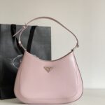 프라다 (블랙프라임) 클레오 대형 호보백 소가죽 핑크 BC156