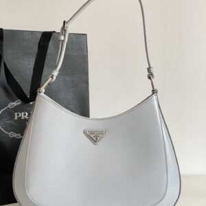 프라다 (블랙프라임) 클레오 대형 핸드백 대형 레더 그레이 BC156